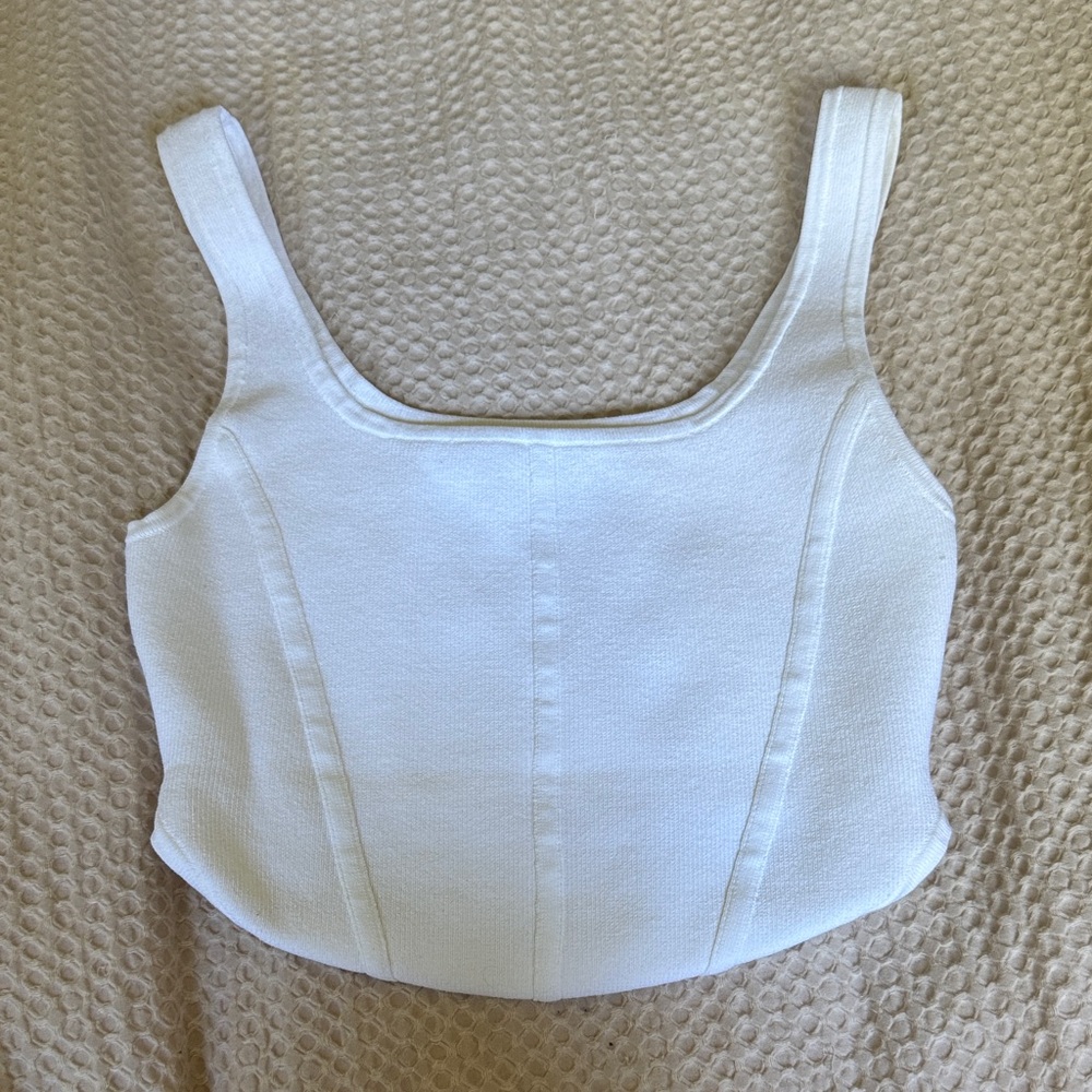 White Aritzia sculpt corset